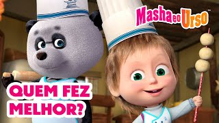 Masha e o Urso 👧🐻 Quem fez melhor? 🐼👩‍🍳Desenhos animados para crianças