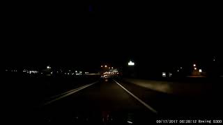 Dash cam footage of single car crash Akron Ohio
