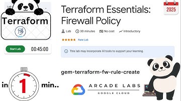 Terraform Essentials: Firewall Policy | #qwiklabs | Google Cloud | #arcade | Lab Solution | new 2025
