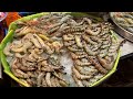 Big Live Prawn Cutting&amp; Cleaning Skills in Indian Fish Market