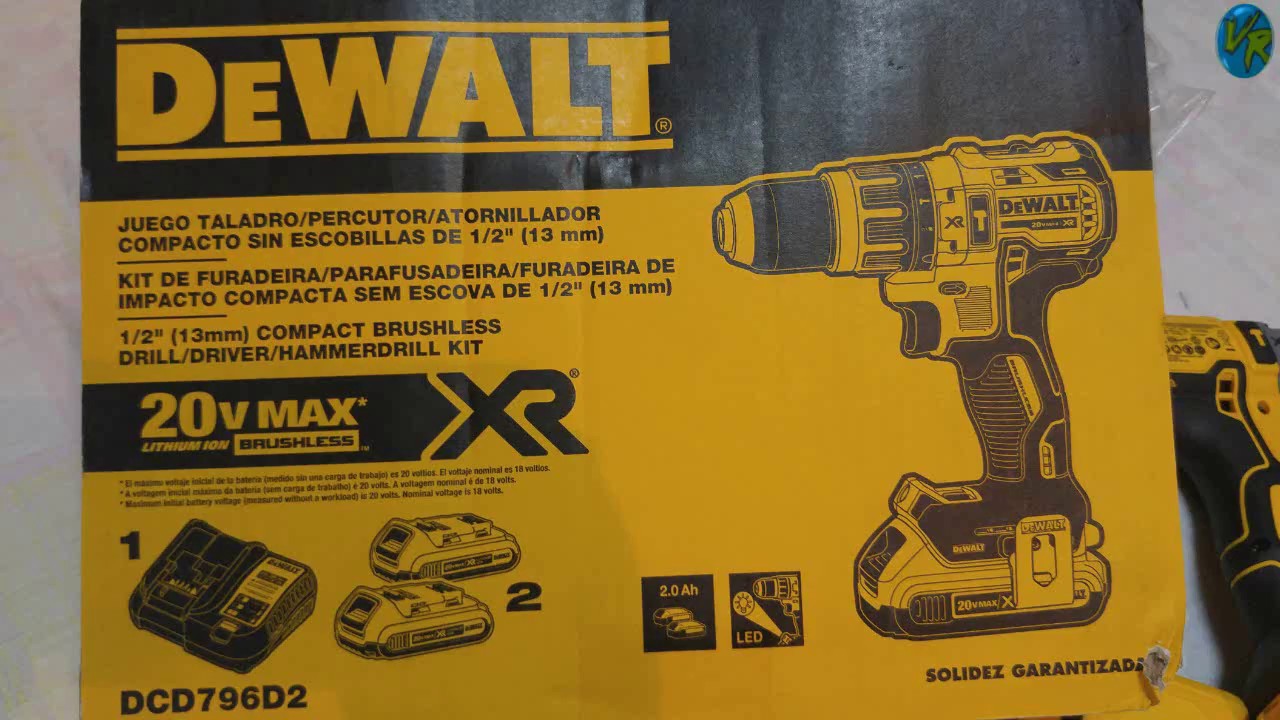 TALADRO ATORNILLADOR DEWALT DCD796D2 20V LI-ION