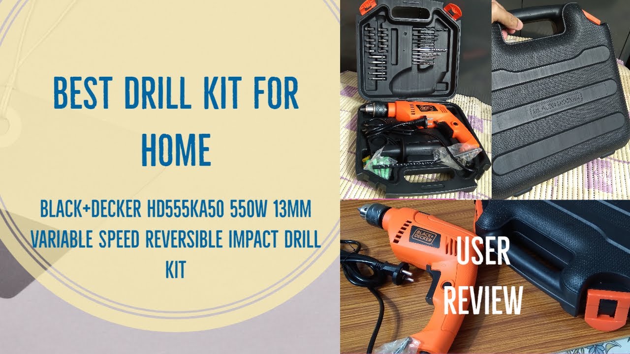 Best Home Drill Kit - BLACK+DECKER HD555KA50 Reversible Impact Drill Kit -  Honest User Review 