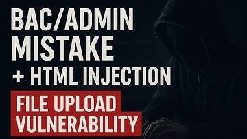 BAC/Admin mistake + Html injection on file upload vulnerability