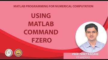 Using MATLAB command fzero