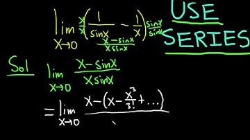 Use Infinite Series To Find the Limit of (1/sin(x) - 1/x) as x approaches zero