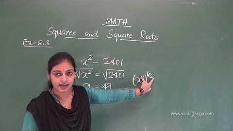 CBSE VIII - STATE 8 -MATHEMATICS - SQUARES AND SQUARE ROOTS - PART 7