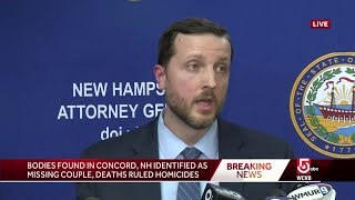 NH officials discuss couple found shot to death in woods