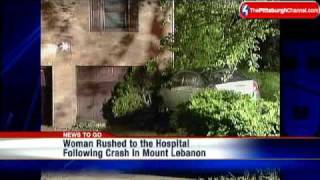 Vehicle Crashes Into Mt. Lebo Lawn, Sends 1 To Hospital