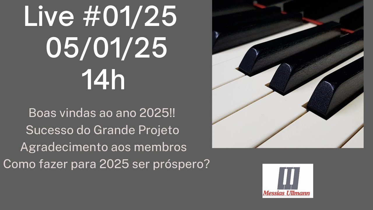 #01/2025 - Live em 05/01/25 - 14h - YouTube