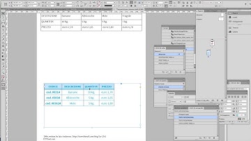INDESIGN: Invertire le righe e le colonne di una tabella