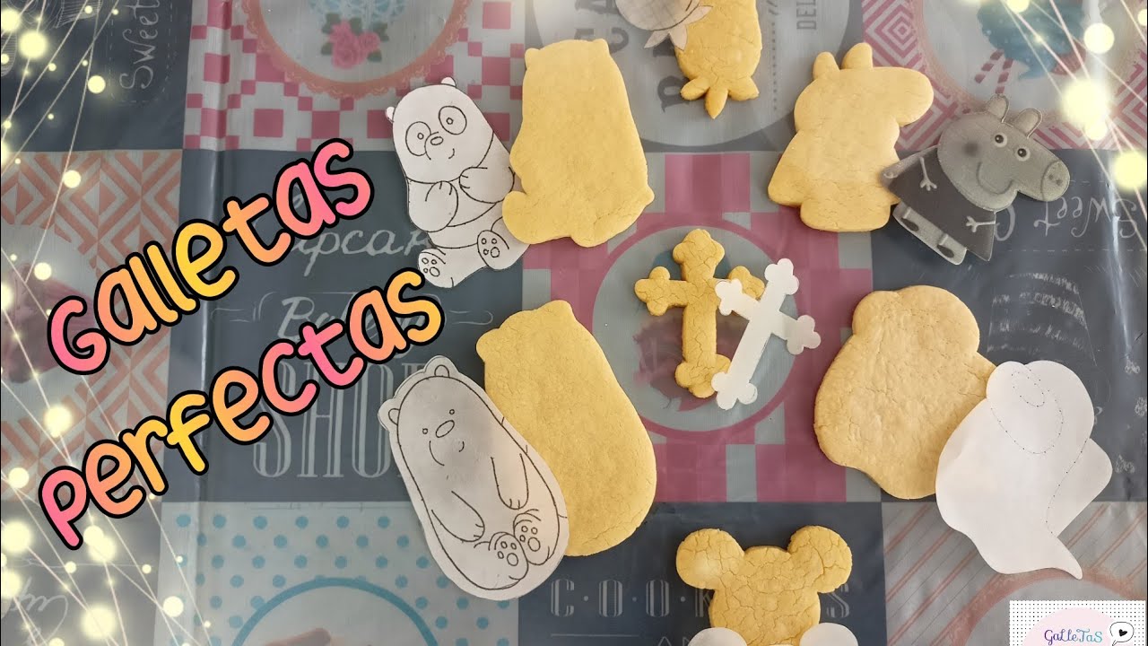 Como cortar galletas sin cortadores/galletas perfectas/galletas deliciosas
