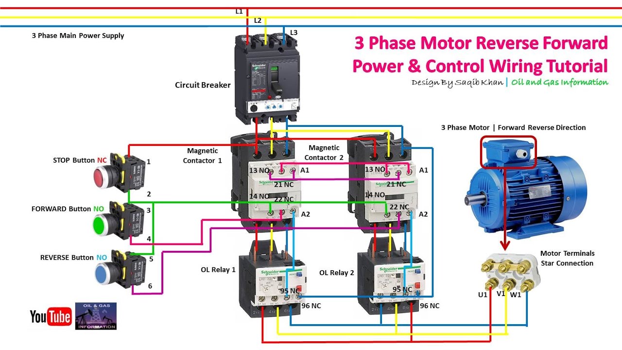 57 3 Phase Forward Reverse Motor Control Circuit Diagram