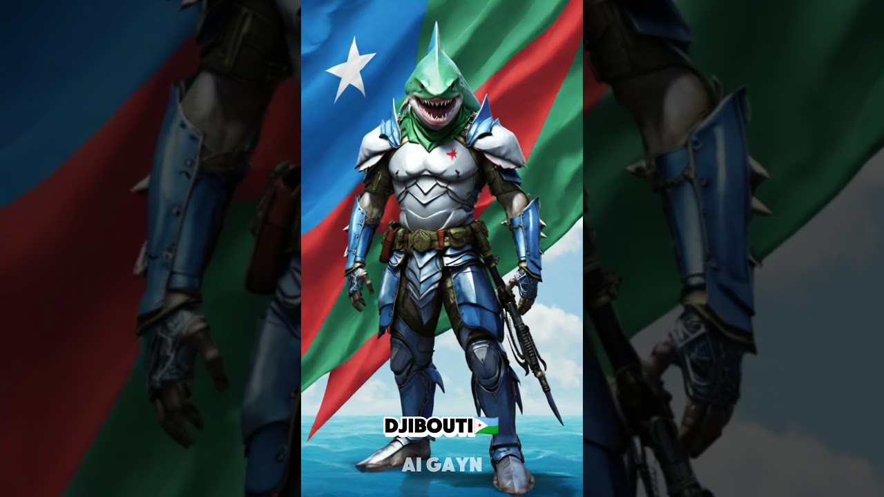 Countries as warriors generated by AI 