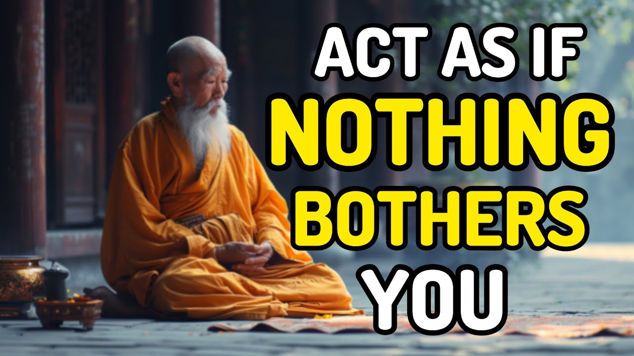 ACT AS IF NOTHING BOTHERS YOU | This is very Powerful | Buddhist Wisdom ...
