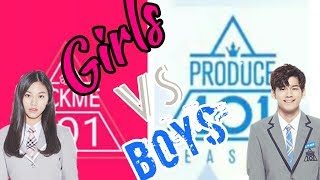 Boys Vs Girls -Produce 101(CUBE,PLEDIS,Jellyfish,Starship,Fantagio )