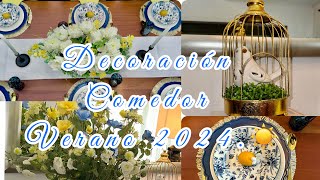 Decora tu comedor elegante y bonito verano 2024🍋.