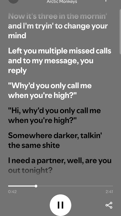 Why'd You Only Call Me When You're High 8d Why'd you only call me when you're high by Arctic Monkeys - YouTube