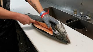 Salmon cutting skill