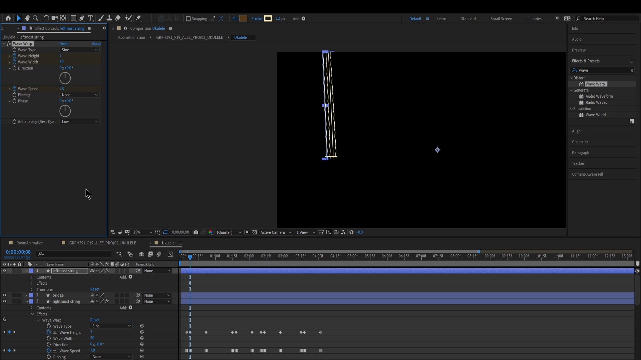 After Effects Tutorial: Plucking Guitar / Ukulele Strings - YouTube