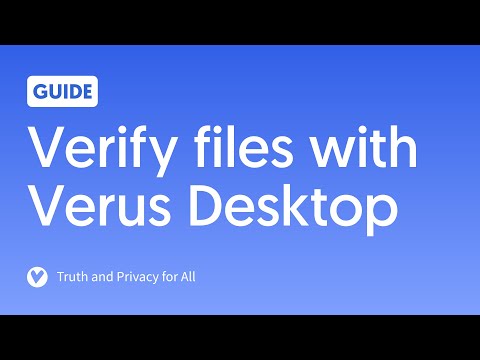 Verify file signature using Verus Desktop in Native mode