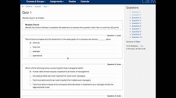 Taking Quizzes in Canvas