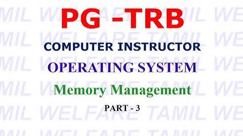 TRB  Computer Instructor Operating System 💥MEMORY MANAGEMENT PART 3💥   | VIBRANT ONLINE ACADEMY
