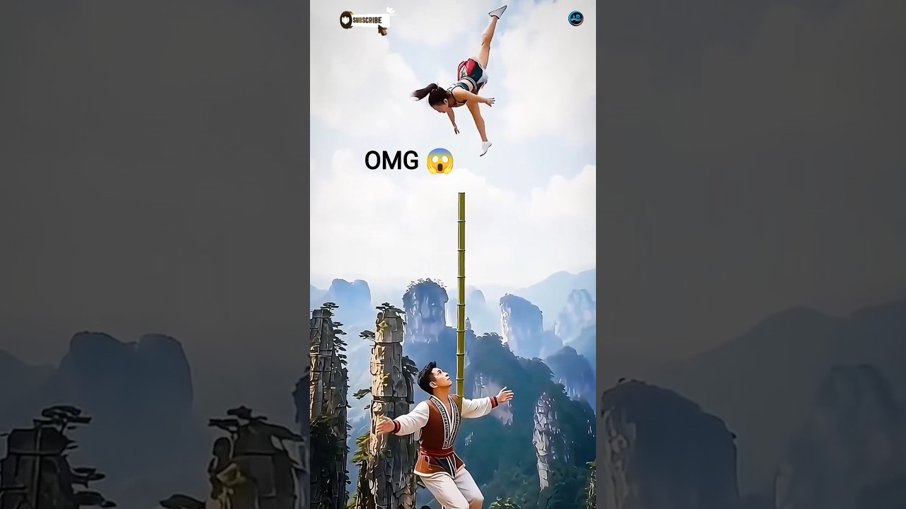 “💥 Dangerous Pole Stunt” 