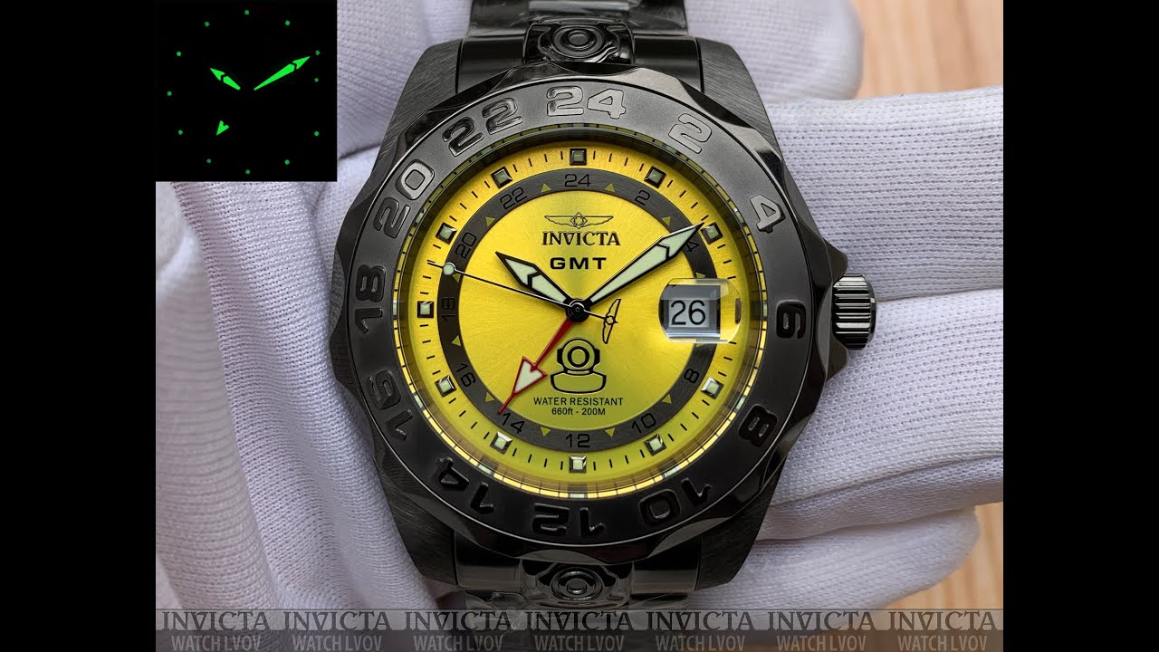 Швейцарские часы Invicta 33570 Pro Diver Master of Ocean 44 mm. GMT