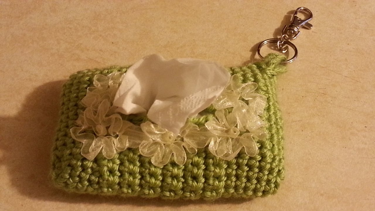 CROCHET How To #Crochet Little Tissue travel Holder # ...