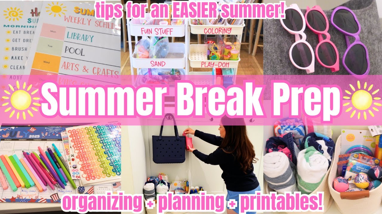 Get Organized For Summer Break! Summer Prep and Organize! Summer Break ...
