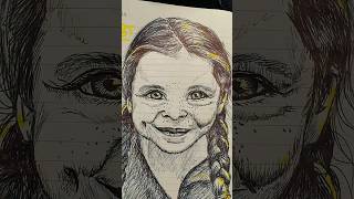 Pintando un retrato en esfero mientras esperamos #art #mujer #drawing #arte #alegria #dibujo