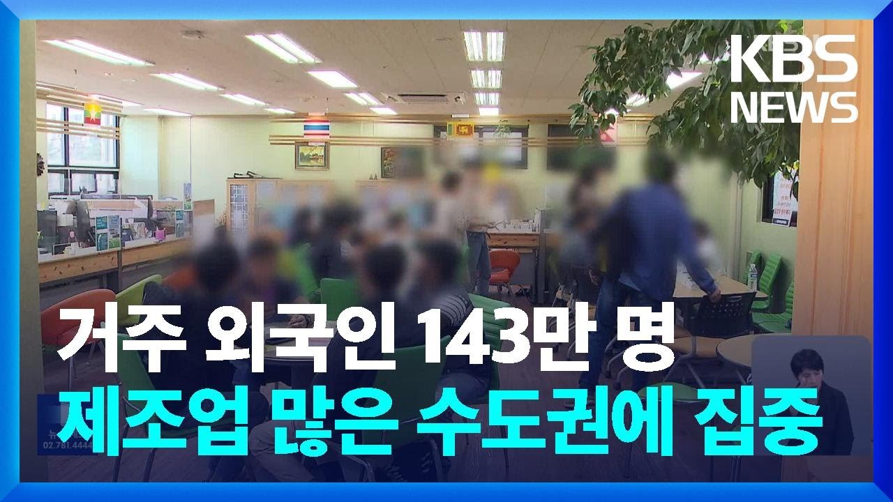 외국인 10명 중 6명 수도권 거주…“75%는 소득 300만 원 미만” / KBS 2024.04.17.