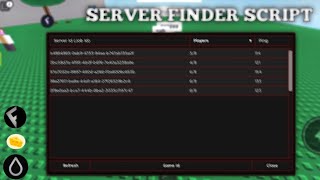 Roblox Server Finder Script