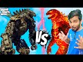 Firegodzilla vs mechagodzilla in gta 5  gta 5 tamil  big monsters fight  gta tamilan