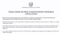 Texas Crime Victims' Compensation Program 