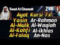 Ayat Kursi 7x,Surah Yasin,Ar Rahman,Al Waqiah,Al Mulk,Al Kahfi,Ikhlas,Falaq,An Nas By Saad Al Ghamdi