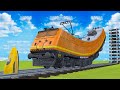 【踏切アニメ】くねくね電車 Fumikiri 3D Railroad Crossing Animation