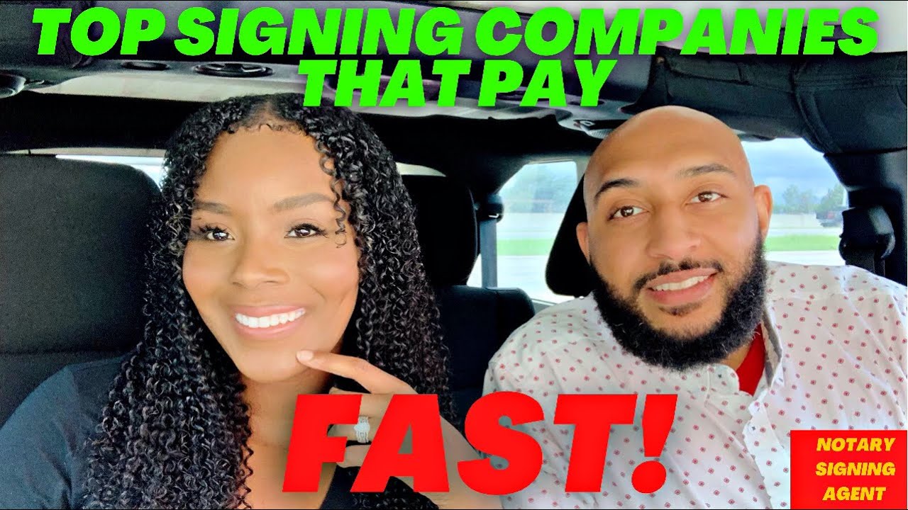 Top Signing &amp; Title Companies that pay FAST| Notary Public| Loan Signing Agent| Make Money Quick - YouTube