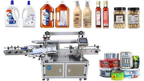 automatic double side labeling machine laundry detergent bottle labeler