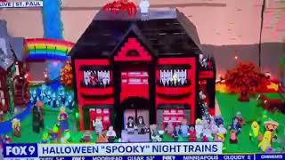 Local Fox 9 news coverage of Lego Spooky Trains