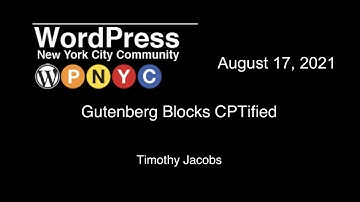 Gutenberg Blocks CPTified