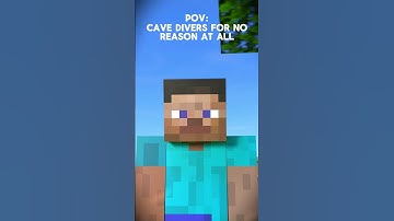 Pov: Cave divers for no reason 💀☠️ | #blender #minecraft #minecraftanimation #funny