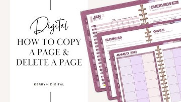 How to copy a page and delete a page in goodnotes