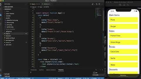 React Native Tutorial 29  - React Native SectionList