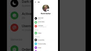 How To Enable Dark Mode On Messenger // Messenger Dark Mode // Status Lover // #shorts screenshot 3