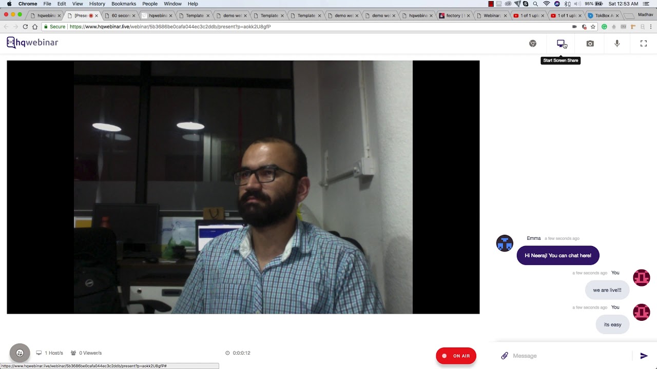 180 Seconds Demo for HQWebinar.com