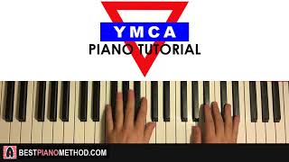 Video thumbnail of "HOW TO PLAY - YMCA (Piano Tutorial Lesson)"
