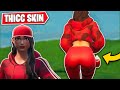 *NEW* SUPER THICC RUBY SKIN BUTT REVIEW Fortnite / (Ruby Skin Showcase Gameplay) W KEYING SOLOS