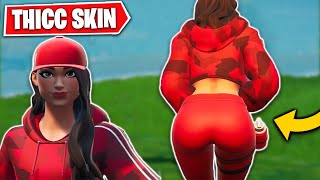 *NEW* SUPER THICC RUBY SKIN BUTT REVIEW Fortnite / (Ruby Skin Showcase Gameplay) W KEYING SOLOS