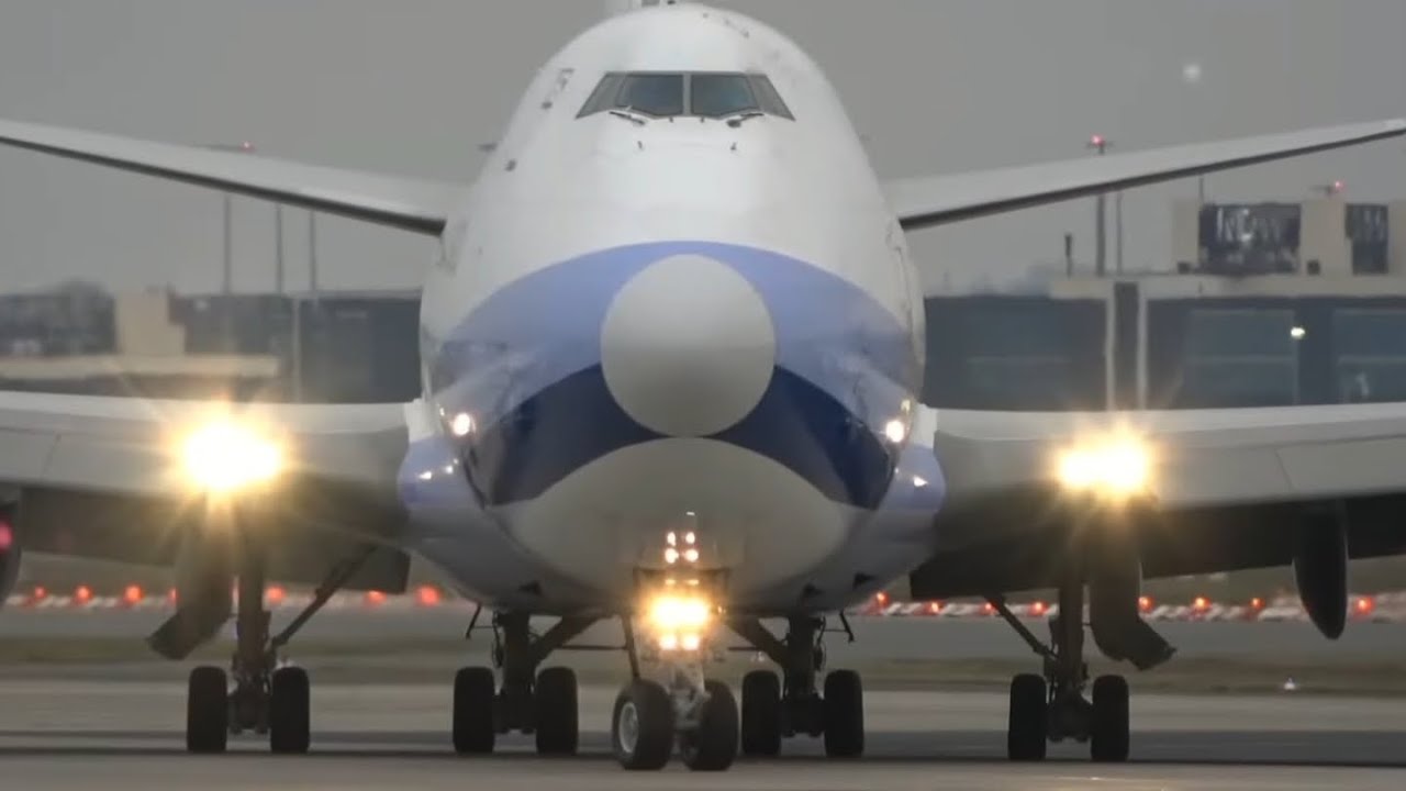 Boeing 747-4F Take-Off Power🔊 AirZeta Cargo Queen Taxiing & Rolling Take-Off | Frankfurt Airport 